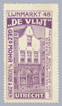 711552 Sluitzegel van 'DE VLIJT', Gez.'s Mohr, v/h Schadé & Zonen, In garen, band en modeartikelen, Lijnmarkt 48 te ...